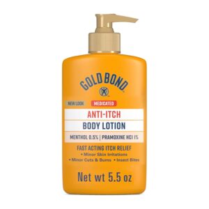Gold Bond Medicated Anti-Itch Body Lotion, 5.5 oz., Steroid Free, Fast Acting Itch Relief