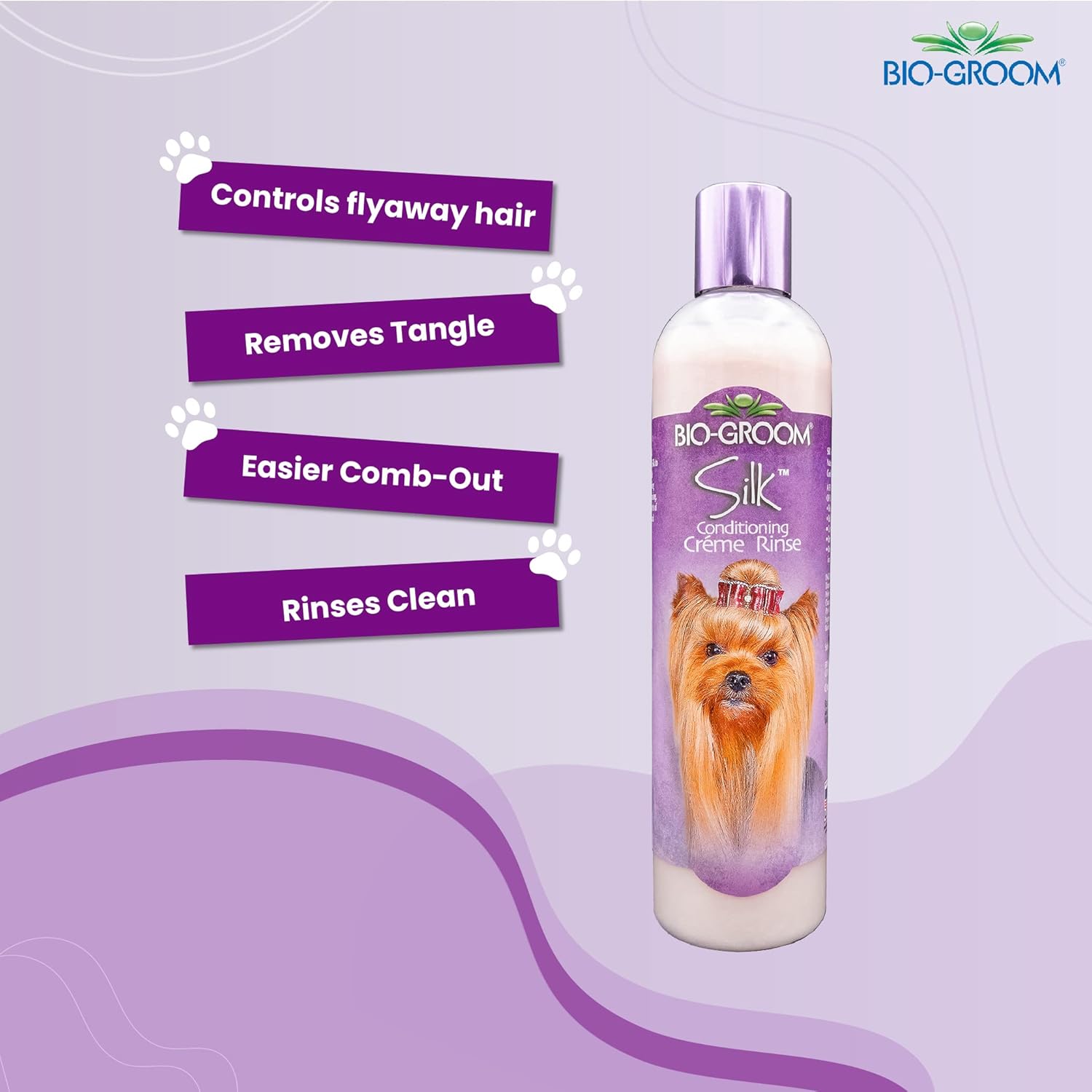 Bio-Groom Silk Creme Rinse Dog Conditioner - Conditioner for Dogs, Puppy Conditioner, Dog Conditioner Detangler, Dog Hair Conditioner - 12 Fl Oz 1-Pack - Image 5