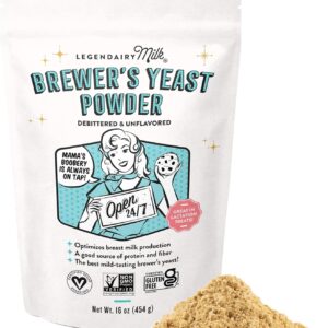 Legendairy Milk Brewer's Yeast Powder for Lactation Cookies (16oz) - Increase Breast Milk Supply - Debittered, Unflavored, Non-GMO & Gluten Free Lactation Supplement for Breastfeeding Support
