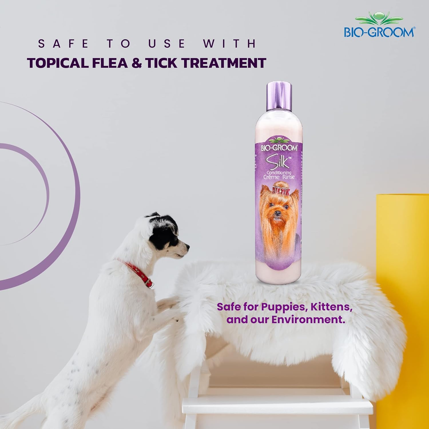 Bio-Groom Silk Creme Rinse Dog Conditioner - Conditioner for Dogs, Puppy Conditioner, Dog Conditioner Detangler, Dog Hair Conditioner - 12 Fl Oz 1-Pack - Image 2