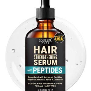 Hair Growth Serum for Women and Men - Advanced Peptide Hair Growth Oil - Revitalizing Treatment for Thinning Hair & Scalp Nourishment, Thickening Serum for All Hair Types - 2 fl oz