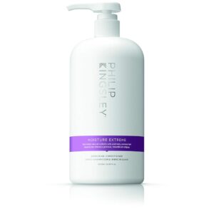 PHILIP KINGSLEY Moisture Extreme Enriching Conditioner for Curly Dry Damaged Hair Curls Moisturizing Deep Conditioning with Almond Wheatgerm Babassu Avocado Oil, 33.8 oz