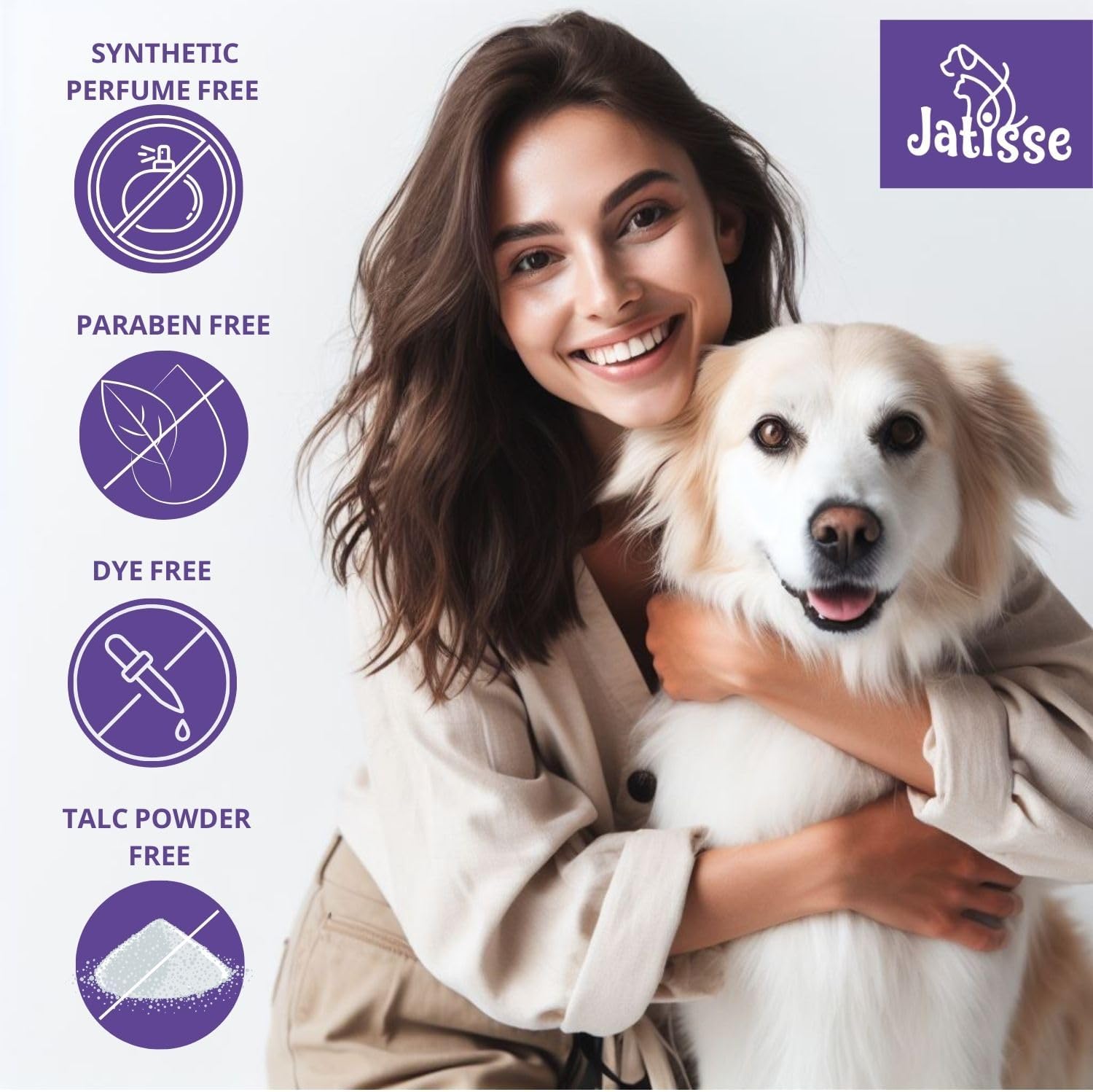 Lavender Rosemary 5.29 oz Powder Dry Shampoo for Dogs Waterless Odor Eliminator - Image 3