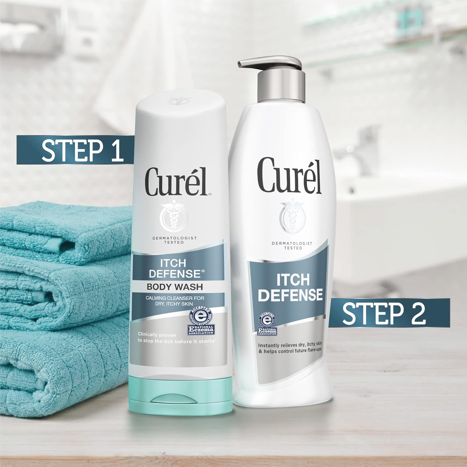 Curel Itch Defense Calming Daily Cleanser, Body Wash, Soap-free Formula, for Dry, Itchy Skin, with Hydrating Jojoba and Olive Oil, 10 Oz - Image 9