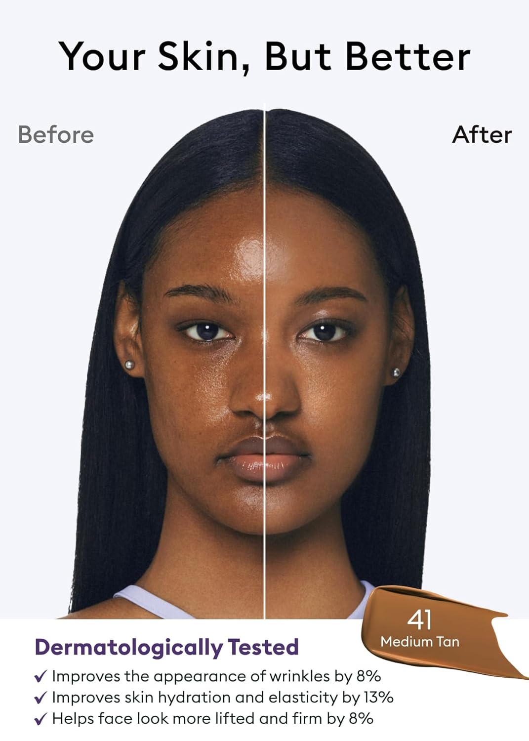 MISSHA M PERFECT COVER SERUM BB CREAM No.41 Medium Tan- Tan/Deep with Warm Undertone, Skin Tint, Tinted Moisturizer, Skin Care Foundation Makeup, Superfood Complex,Glass Skin, Korean Makeup,1.18 Fl oz - Image 4