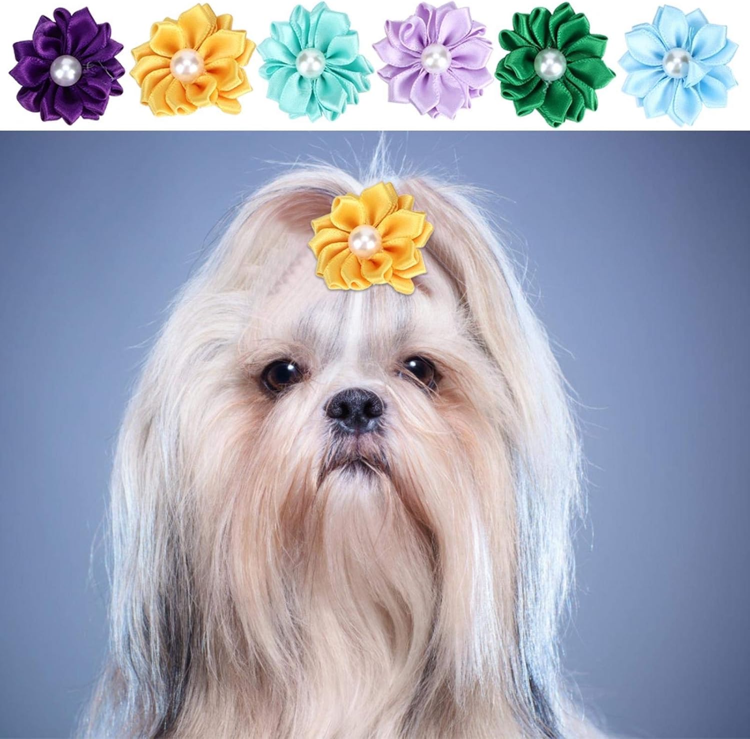 30Pcs Dog Hair Bows pet hair accessories and target audience keywords: dog clips for hair pet pet hair accessories and target audience keywords: Dog Hair Clips for Small Dogs Bow Ties Grooming - Image 2