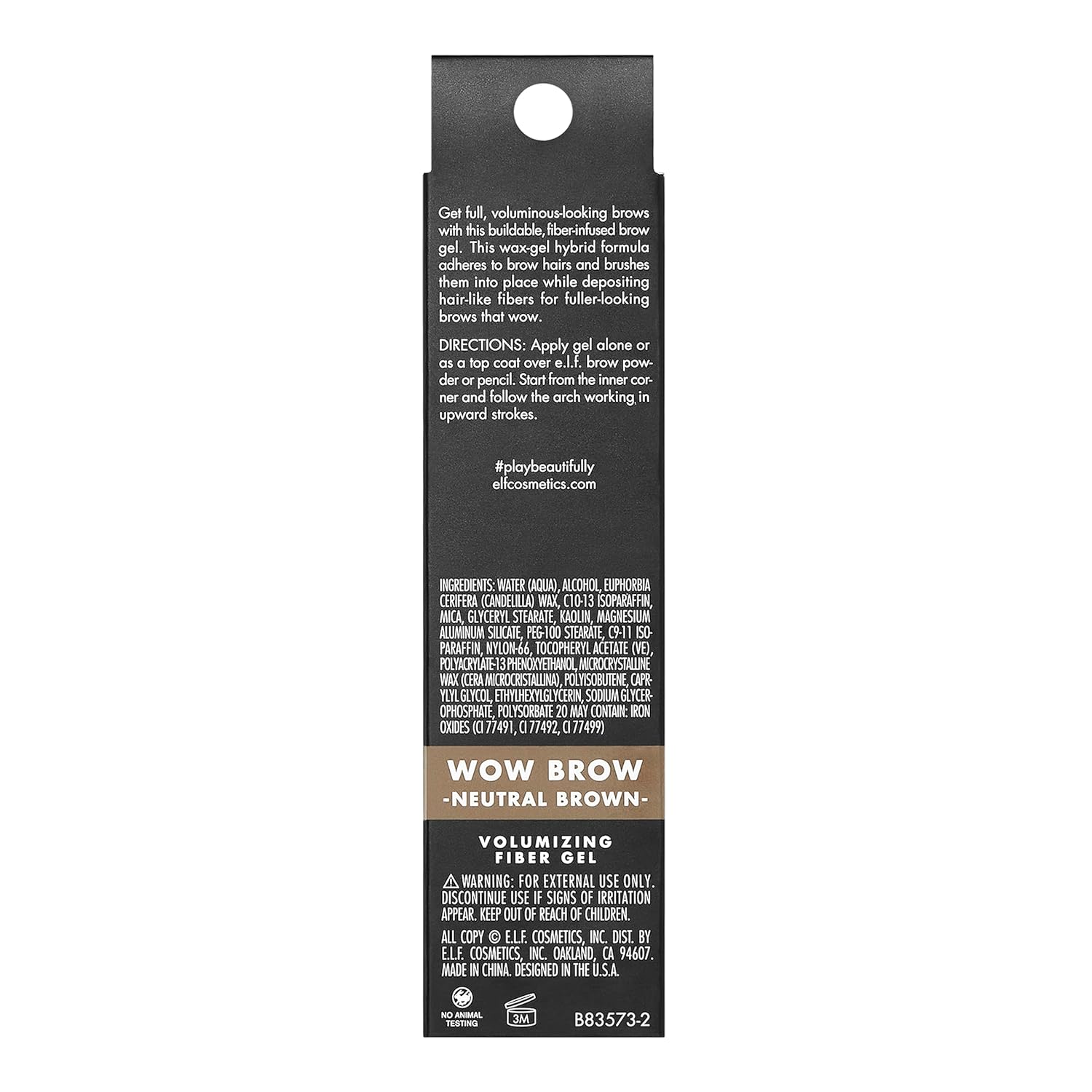 e.l.f., Wow Brow Gel, Volumizing, Buildable, Wax-Gel Hybrid, Creates Full, Voluminous-Looking Brows, Locks Brow Hairs In Place, Neutral Brown, Fiber-Infused, 0.12 Oz - Image 4