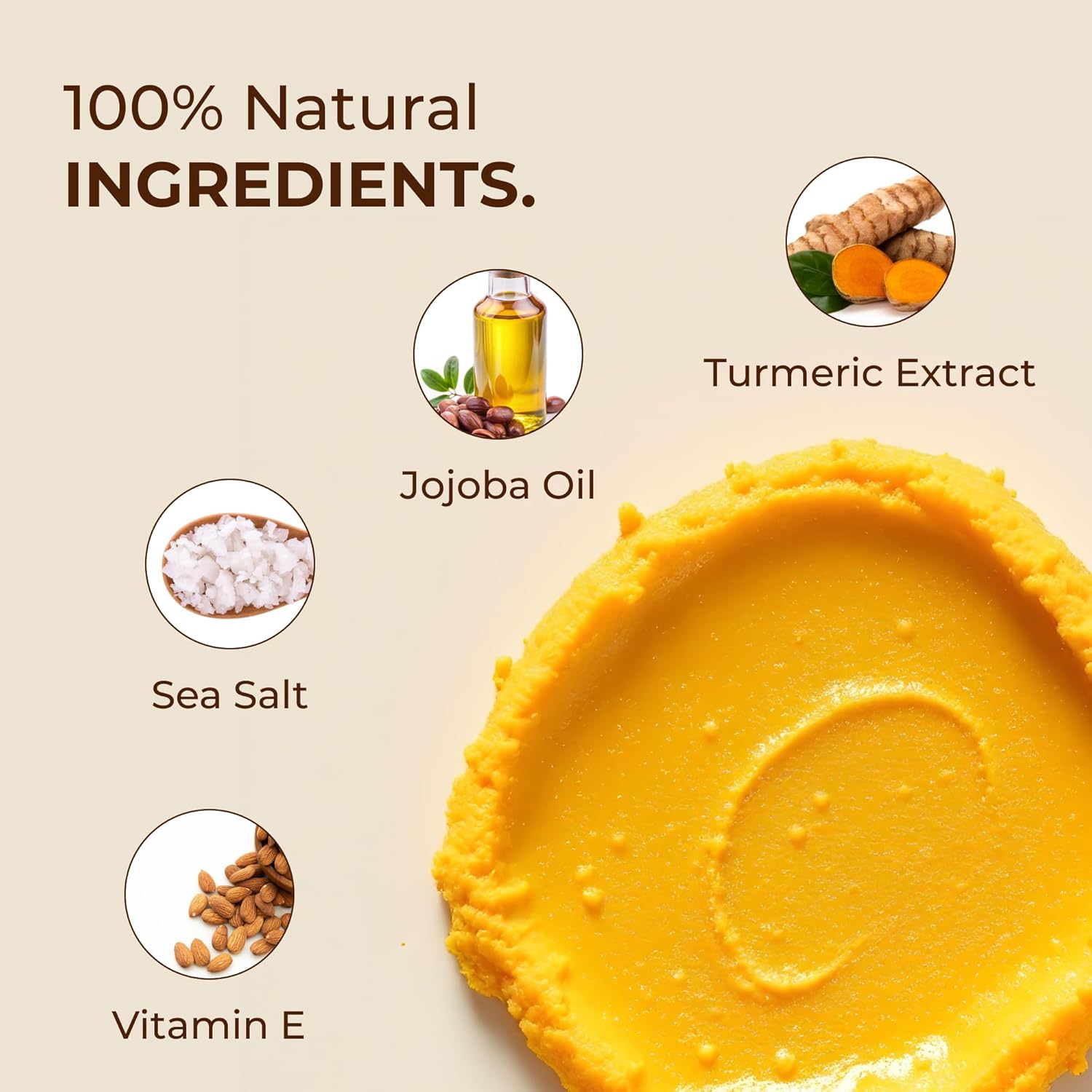 GLO Melanin Turmeric Scrub for Dark Spots, Brightening Inner Thighs Bikini Area Underarms, Natural Exfoliating Face - Image 3