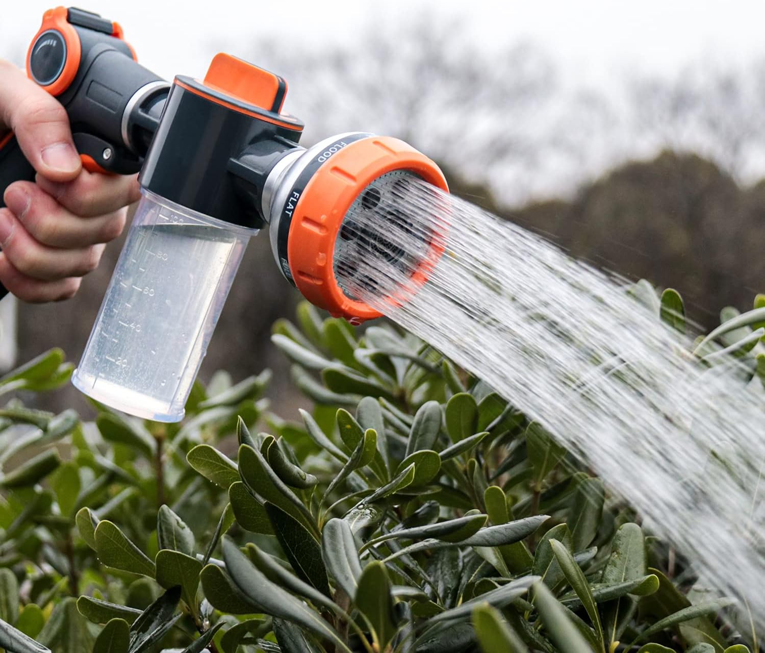 Garden Hose Nozzle,8 Patterns Hose Sprayer High Pressure,Heavy Duty Dog Wash,Metal Water Hose Nozzle with Soap Dispenser,Car Wash Foam Gun - Image 3