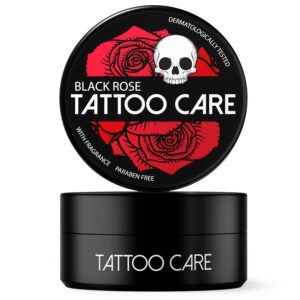 Makra Black Rose – Aftercare & Brightener Ointment - for New & Older Tattoos – Protects and Deeply Moisturizes – Enhances Colors, Prevents Fading, Brings Back Shine - 1.2 Oz/35 g