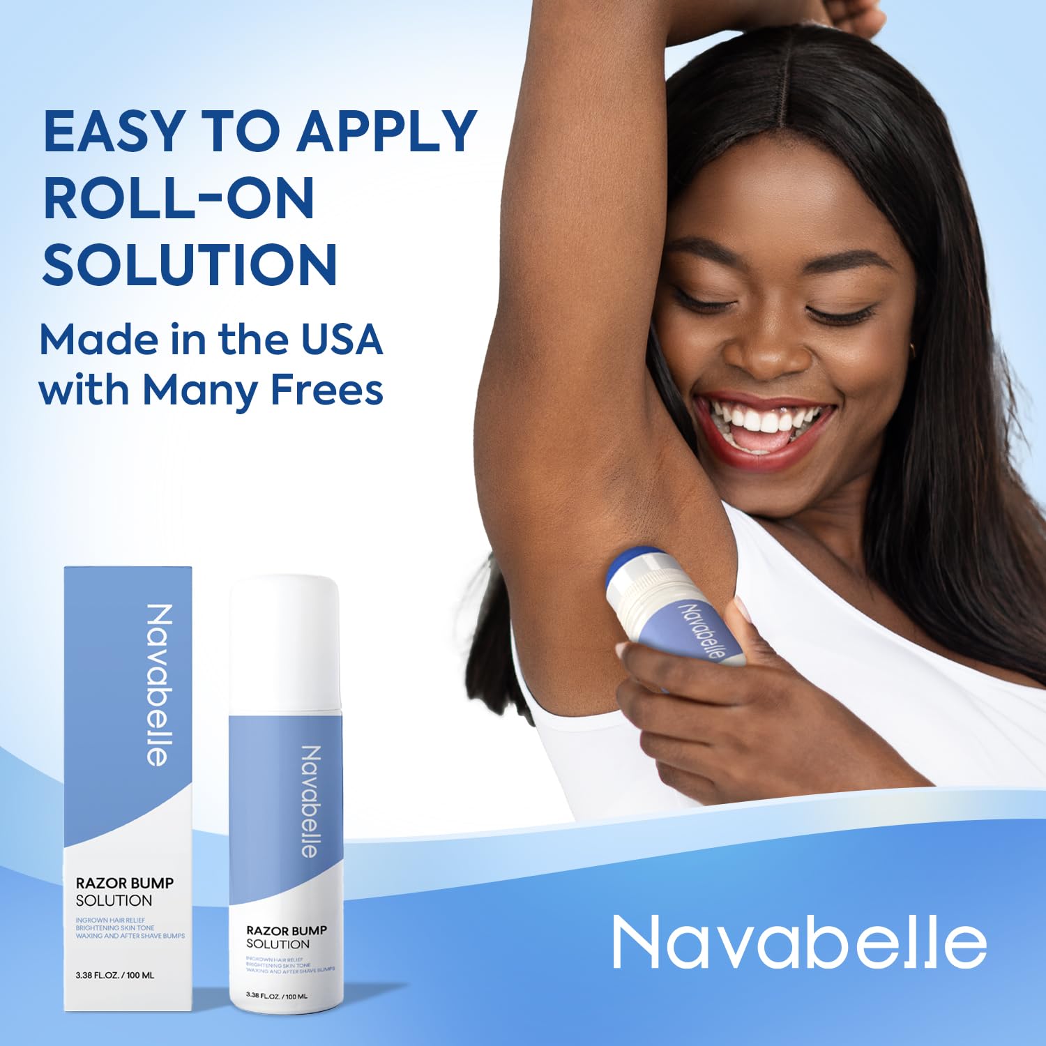 Ingrown Hair Treatment Serum for Women: Razor Bump & Burn Relief for Bikini Area, Legs, Armpits & Face – Post-Shave Post-Wax Roller with Salicylic & Glycolic Acid – Made in USA – 3.38 fl oz - Image 6