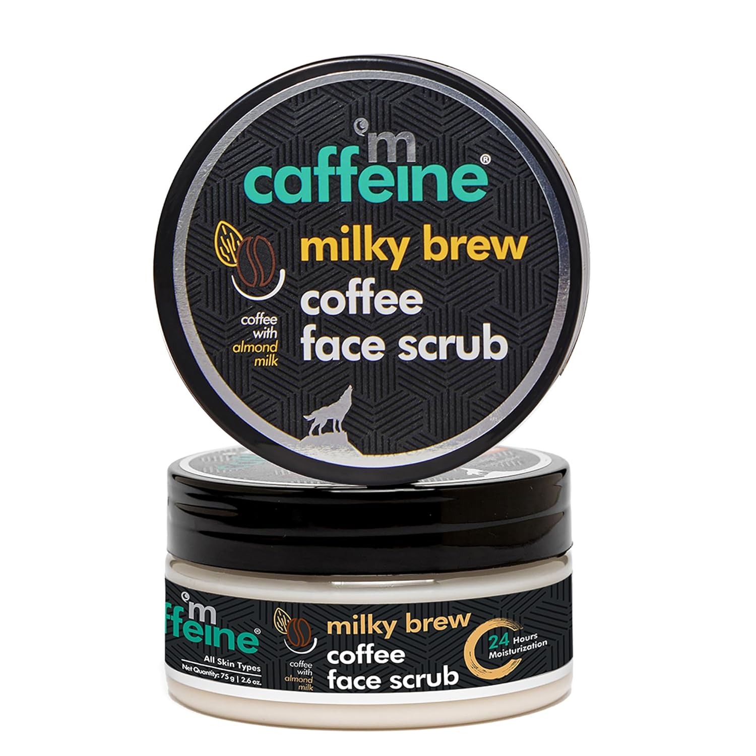 mCaffeine Milky Brew Coffee Face Scrub - Face Cleanser for Glowing Skin - Face Wash Removes Tan and Blackheads - Almond Milk - All Skin Types - 2.6 oz - Image 6