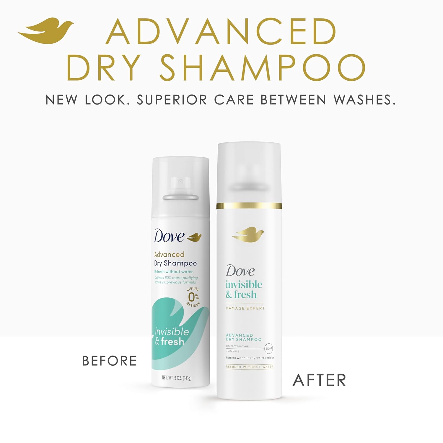 Dove Advanced Dry Shampoo Invisible & Fresh Refresh & Revive Hair Without Water Revitalize Hair Without Residue & No White Cast 5 fl oz - Image 3