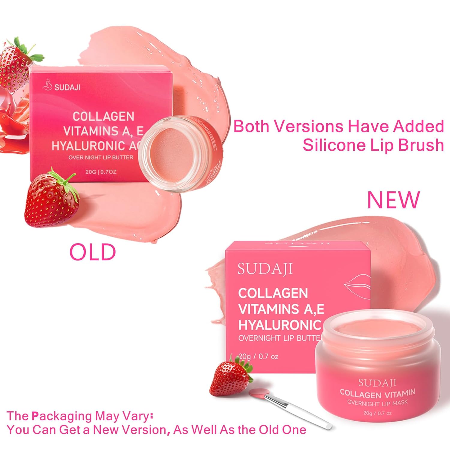 Collagen Hydrating Lip Mask with Hyaluronic Acid and Aloe Vera, 15g - Image 2