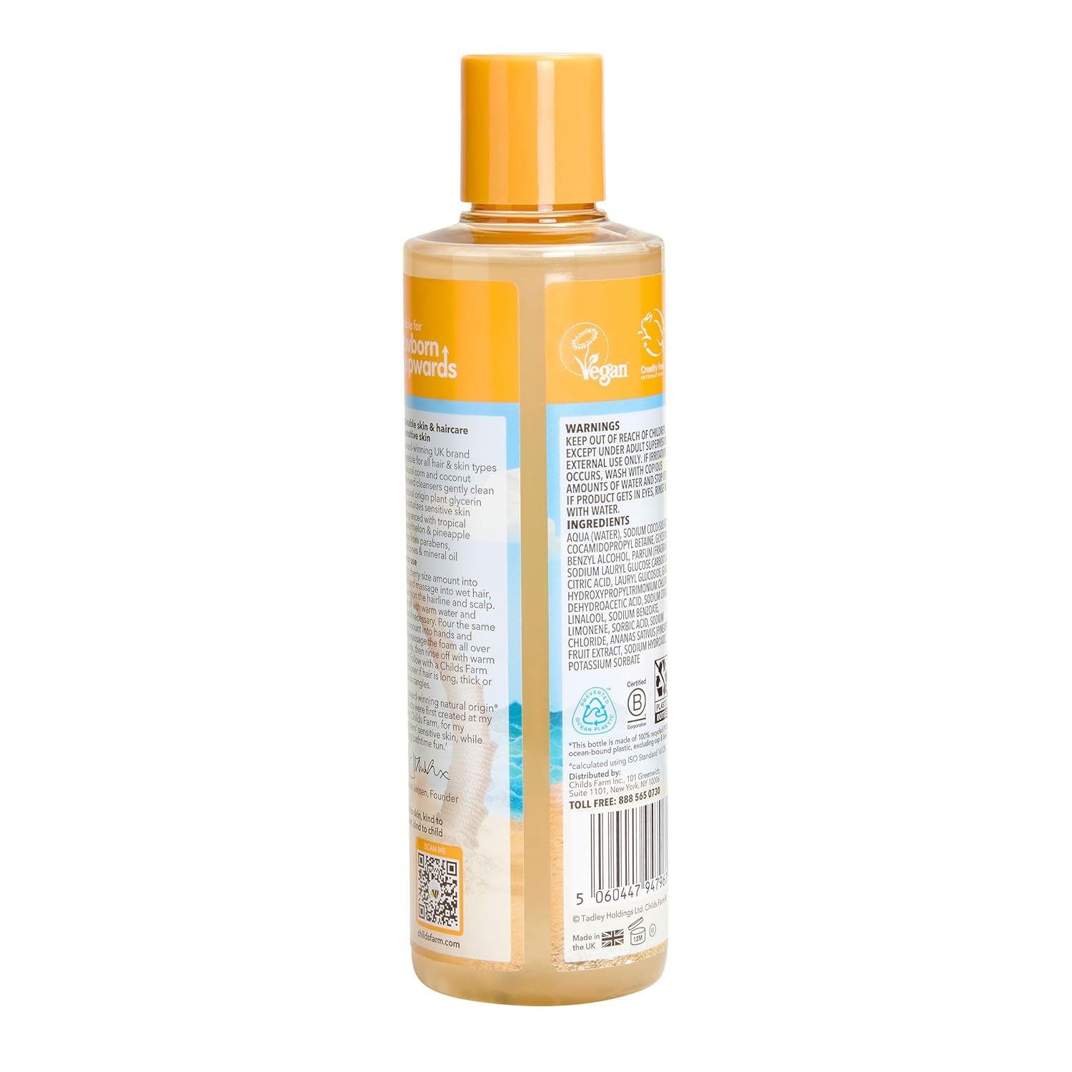 Childs Farm, Kids Hair & Body Wash for Dry, Sensitive Skin, Watermelon & Organic Pineapple, Gently Cleanses, Vegan, Cruelty-Free, 8.4 Fl Oz - Image 2