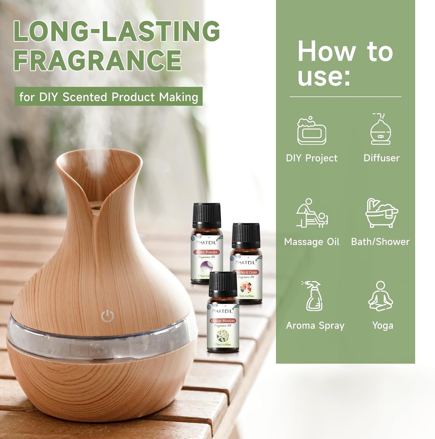 Coconut 20 Piece Premium Fragrance Oil Set 5ml for Humidifier and DIY Candle Making - Image 3