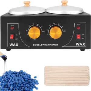 Upgraded Double Non-Stick Wax Warmer, Professional Electric Paraffin Heater with Adjustable Temperature for Facial, Skin Spa Equipment