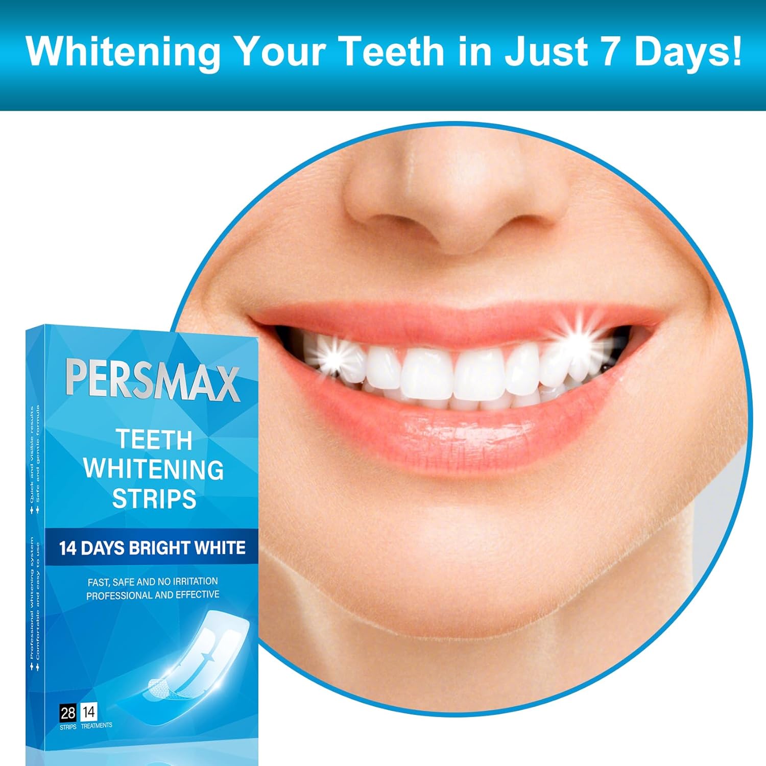 Enamel Safe Teeth Whitening Strips Kit for Sensitive Teeth 14 Treatments 28 Strips - Image 8