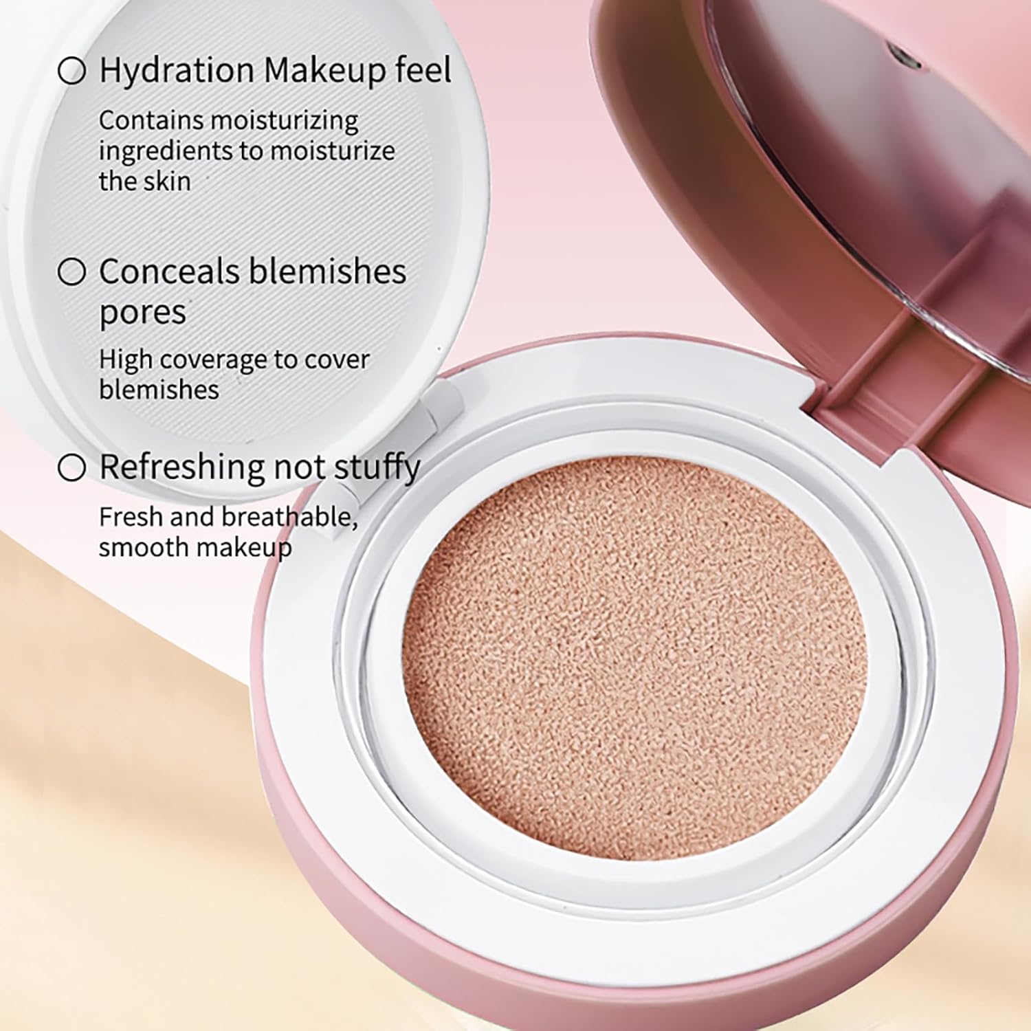 O'CHEAL Ivory 30ml CC Cream Cushion Foundation Moisturizing Concealer for Face Makeup - Image 3