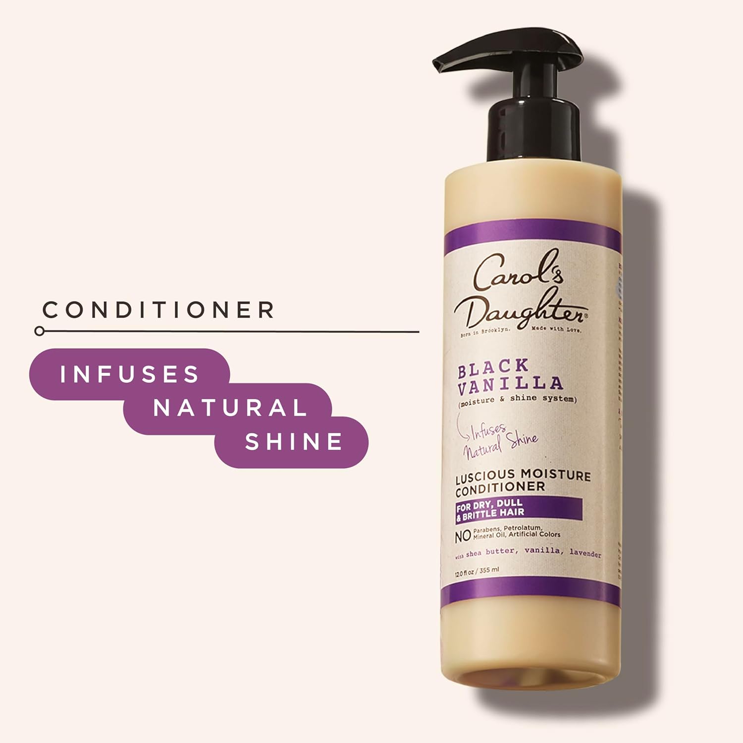 Carol's Daughter Black Vanilla Sulfate-Free Conditioner for Curly, Wavy, Natural, Dry, Damaged Hair, 12 Fl Oz - Image 4