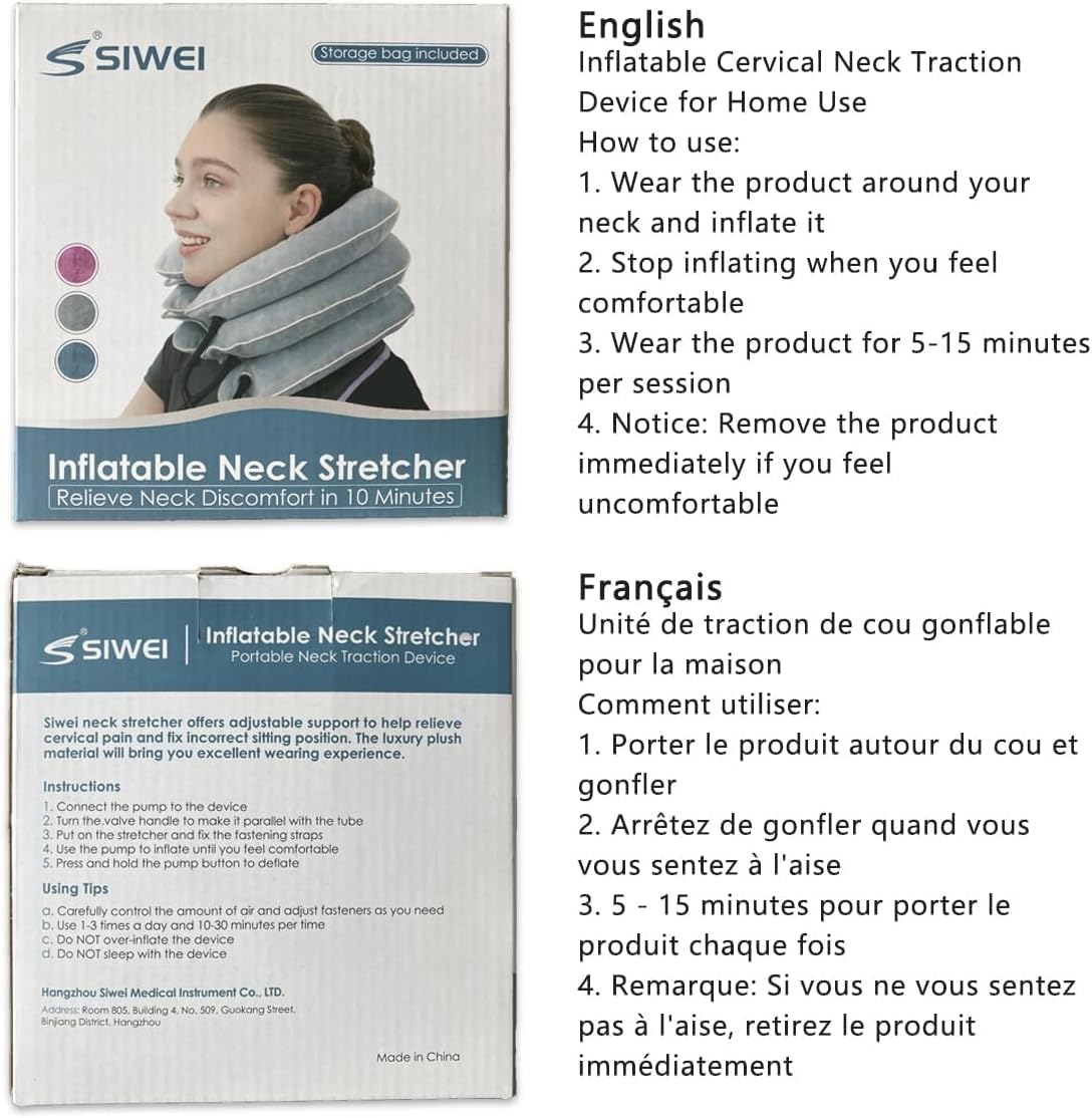 Adjustable Cervical Neck Traction Device for Pain Relief and Support Brace - Home Use - Image 8