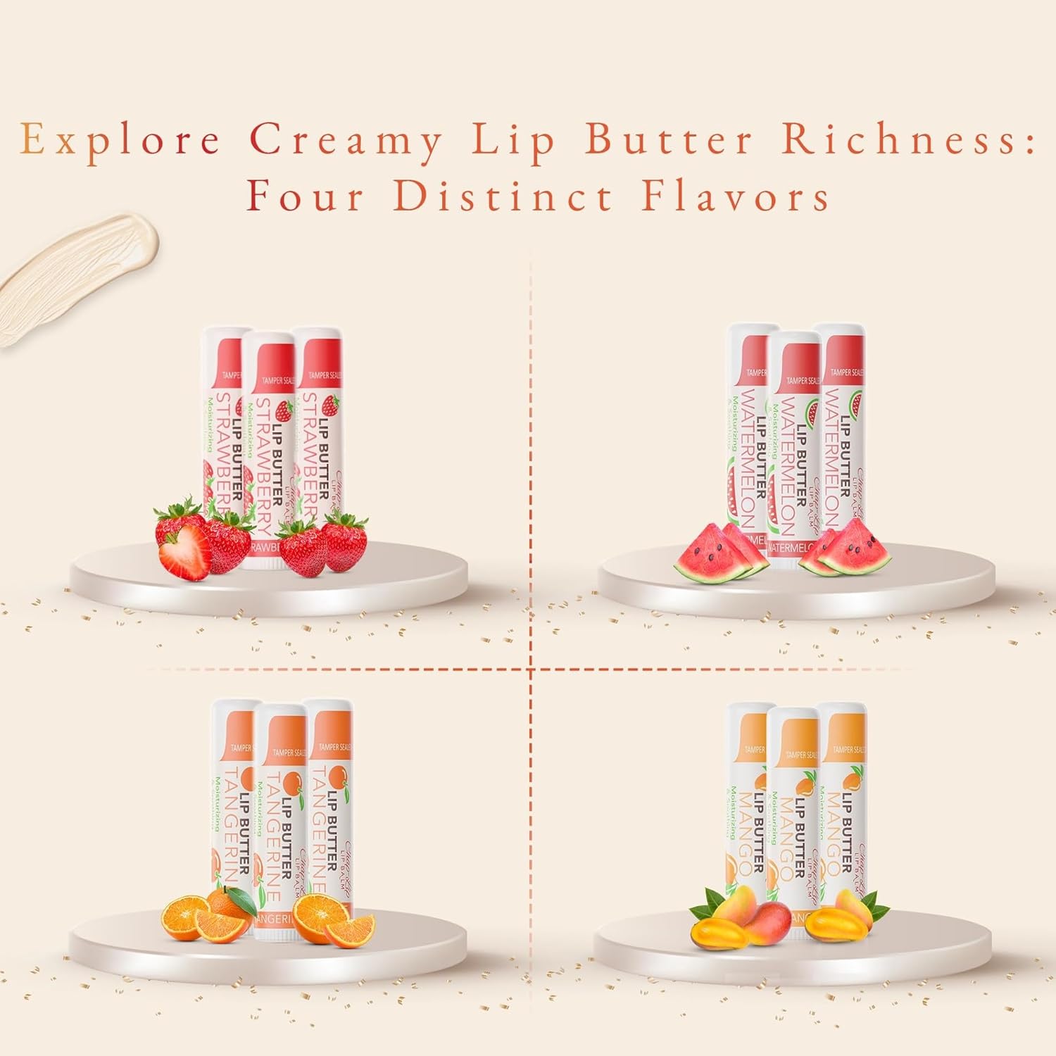 CHAP-LIP Original Lip Balm 24 Pack Bulk Fruit Flavors with Coconut Oil Cocoa Butter - Image 8