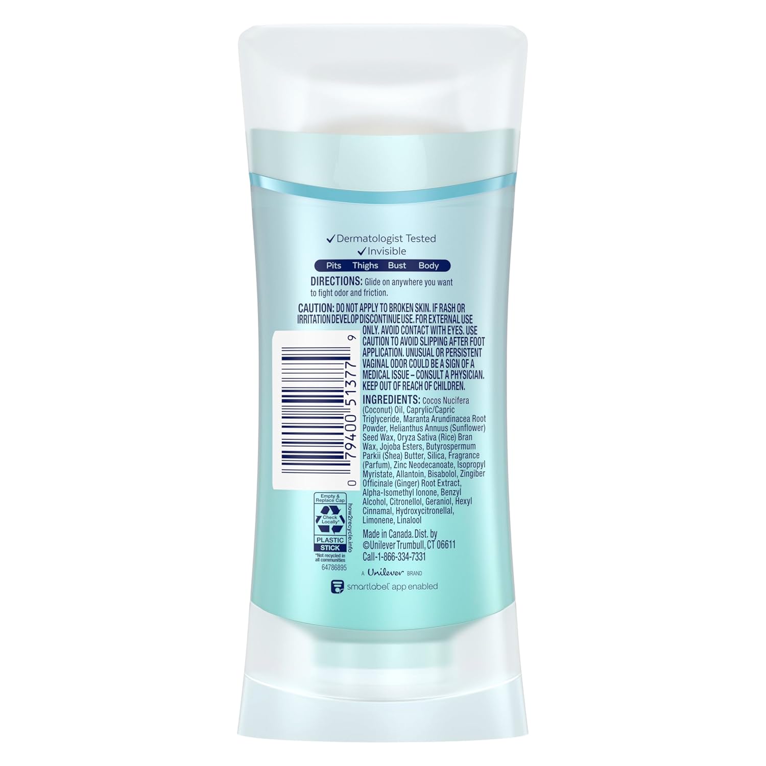Degree Women Whole Body Deodorant Stick, Fresh Citrus Scent, Glides on Clear + Absorbs Sweat, Aluminum Free 72H Odor Protection 2.6 oz - Image 2