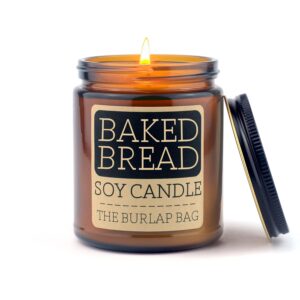 Baked Bread - 9oz Soy Candle - smells like warm, yeasty, buttery bread - Handpoured in Austin Texas