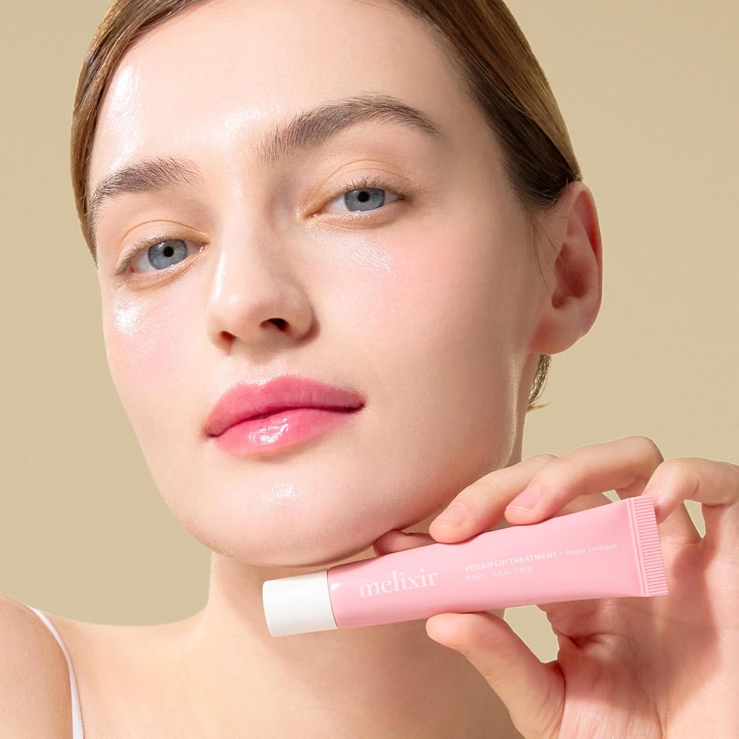 Melixir Vegan Sheer Tinted Lip Balm 0.5oz with Jojoba Oil and Collagen - Image 4