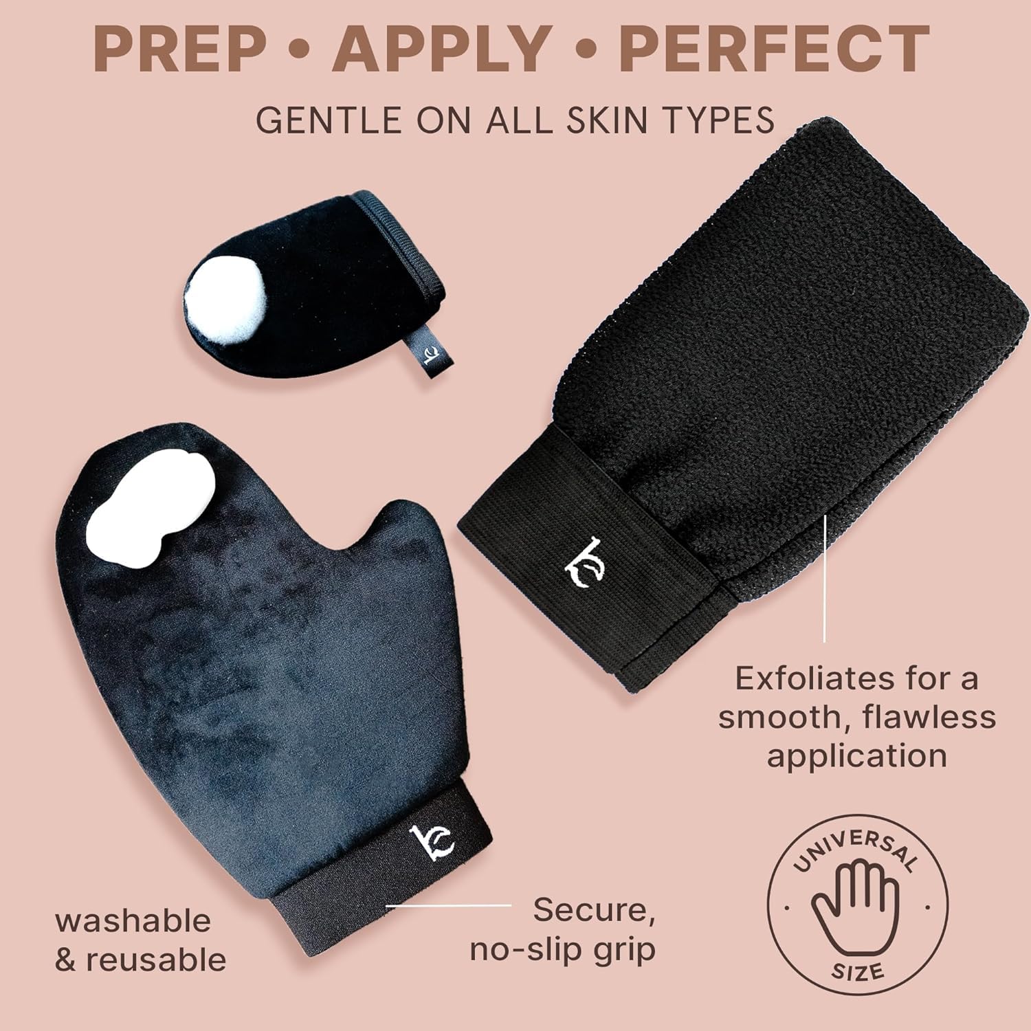 Sunless Tanning Kit: Lotion, Applicator Mitt, Exfoliating Glove, Face Tanner - Image 5