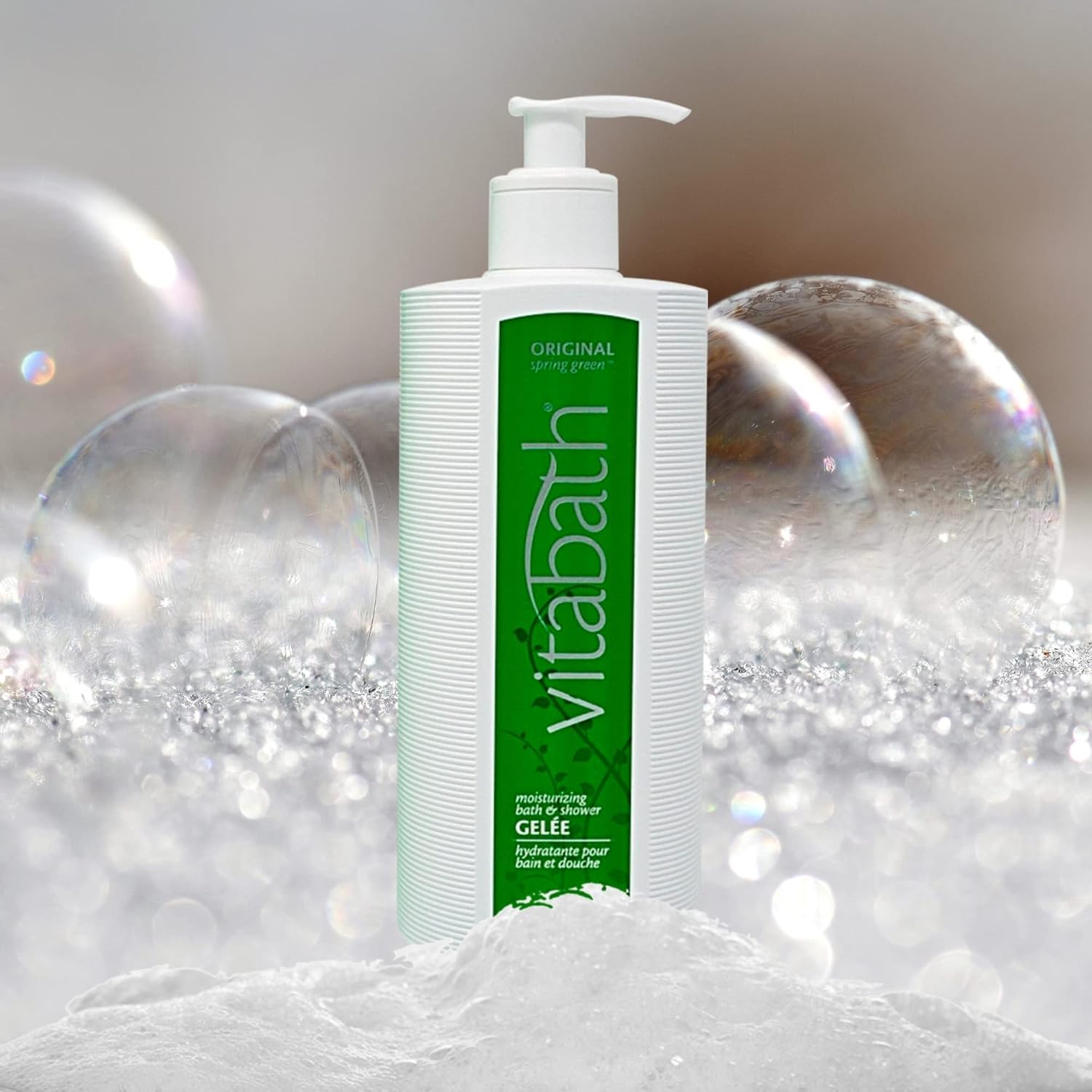 Vitabath Original Spring Green Moisturizing Bath & Shower Gel Wash Intoxicating Botanical Skin Rejuvenation, Hydrating Dry Skincare, Body Cleanser & Foaming Gelee - 21 oz - Image 2