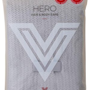 VOLO Hero Luna Gray Hair Towel | Ultra Soft, Super Absorbent, Quick Drying Nanoweave Fabric | Reduce Dry Time by 50% | Towel Wrap for All Hair Types | Anti Frizz & Anti Breakage | Reusable Packaging