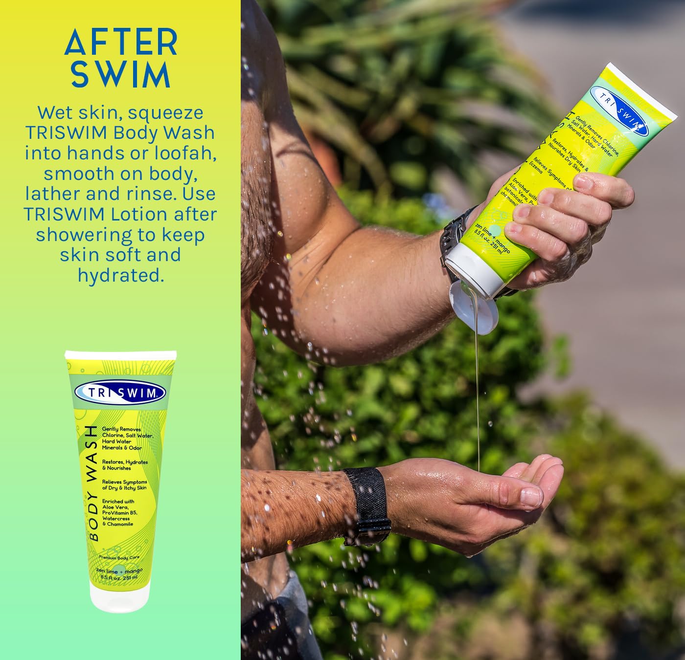 TRISWIM Chlorine Removal Body Wash | After Swim Care | Moisturizing Chlorine Soap For Swimmers And Athletes - Image 3