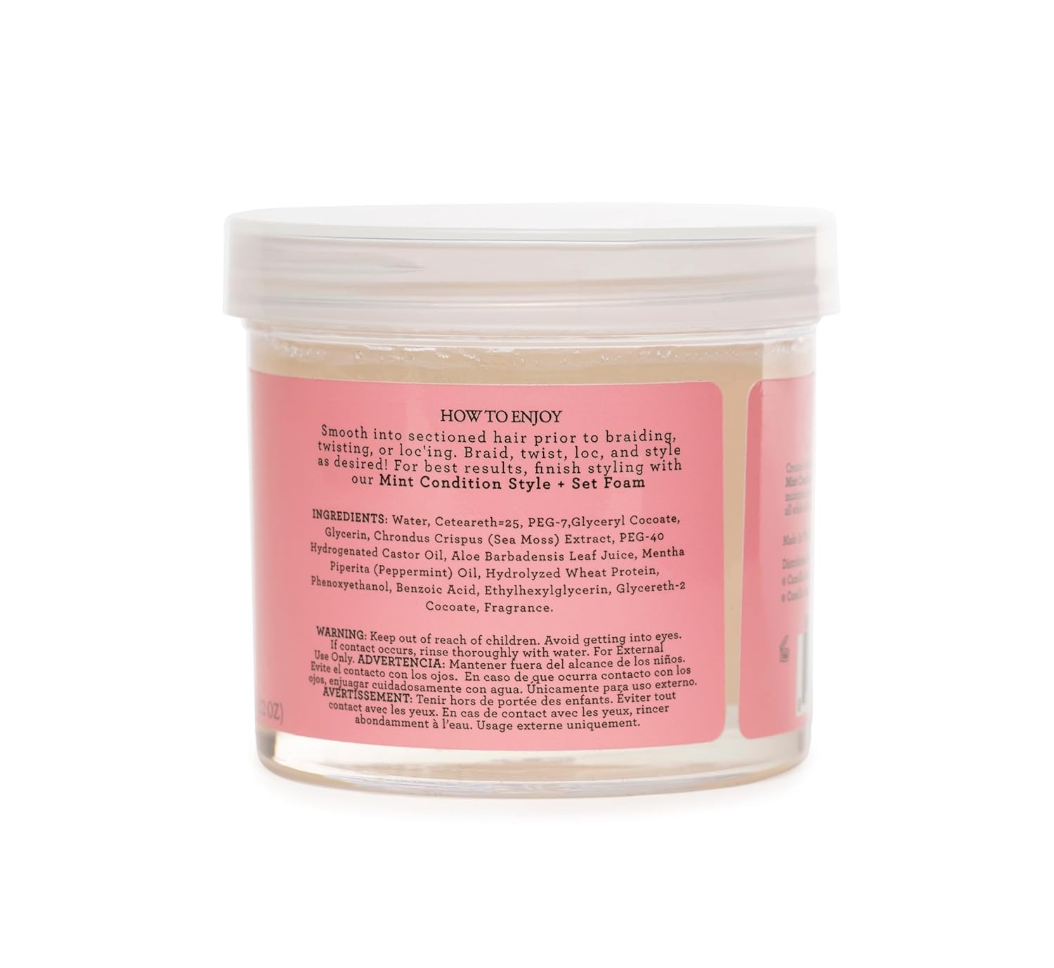 Camille Rose Mint Condition Braid Gel 12 oz Moisturizing Shine for Curly Coily Hair - Image 6