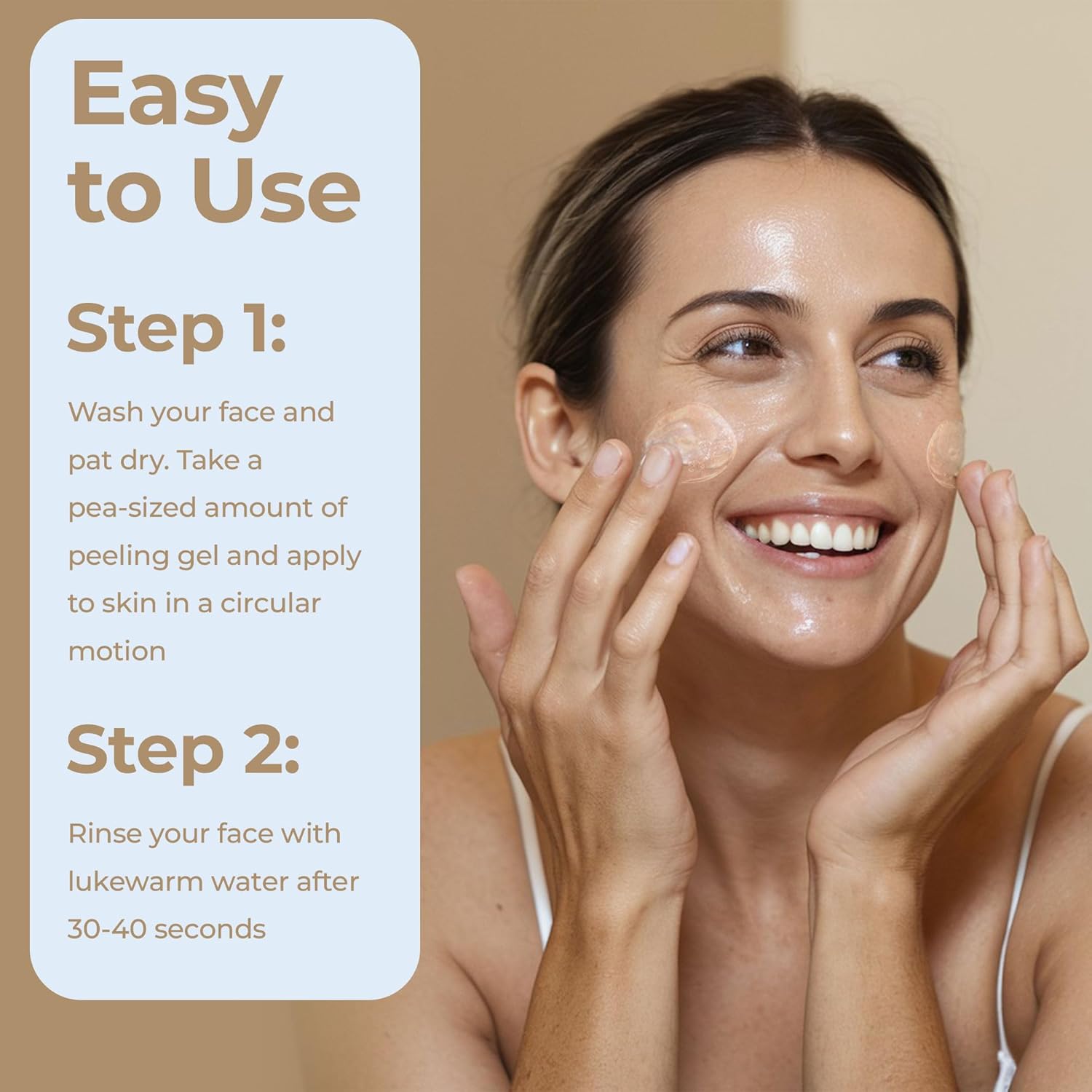 Vivo Per Lei Facial Peeling Gel - Contains Dead Sea Minerals and Nut Shell Powder - Gentle Face Exfoliator Scrub and Blackhead Remover - Peel Your Skin to a Fresher You - 3.4 Fl. Oz. - Image 7
