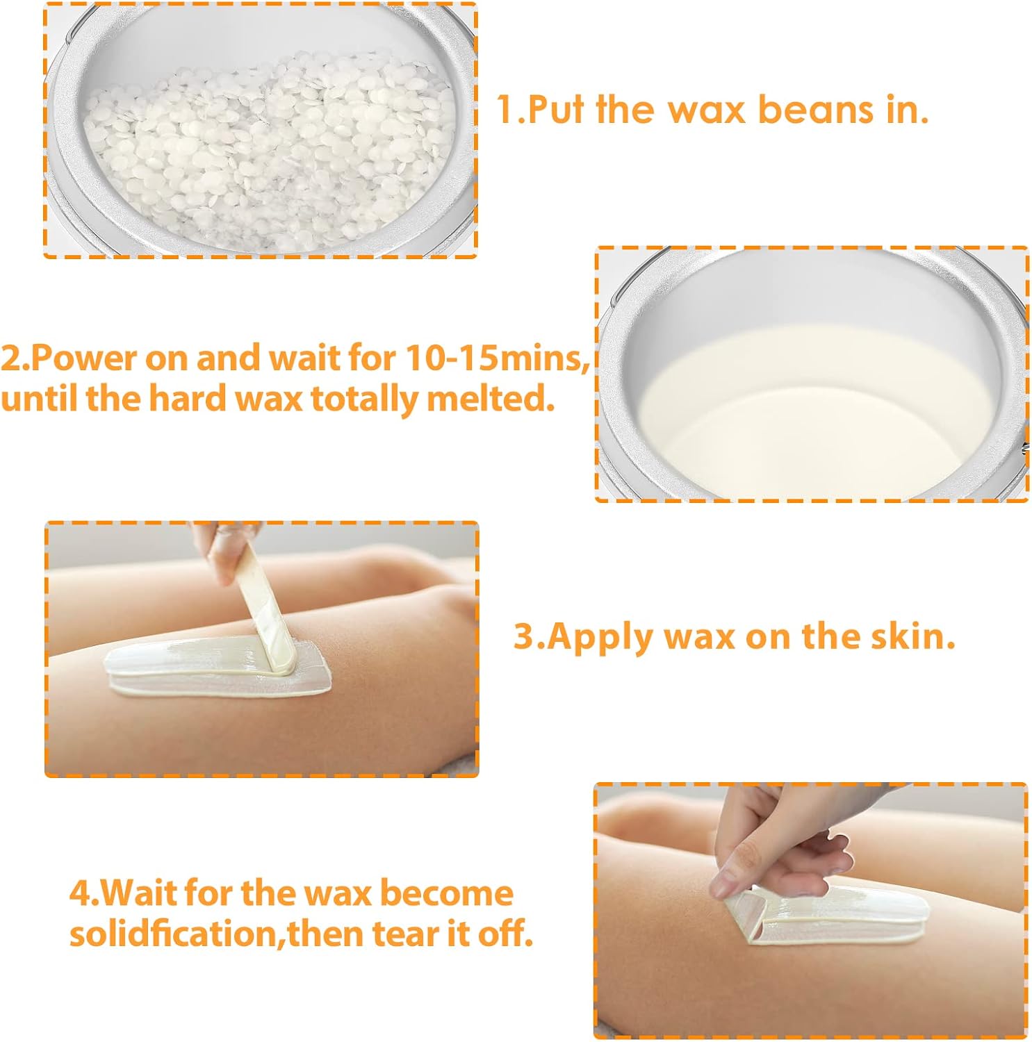 Upgraded Double Non-Stick Wax Warmer, Professional Electric Paraffin Heater with Adjustable Temperature for Facial, Skin Spa Equipment - Image 5
