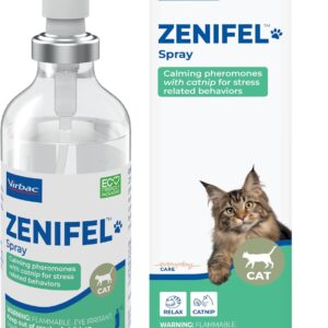 Virbac Zenifel Cat Spray for Managing Stress-Related Behaviors in Kittens & Cats - Quick-Acting - Ideal for Unexpected Stressful Situations - 1 Bottle