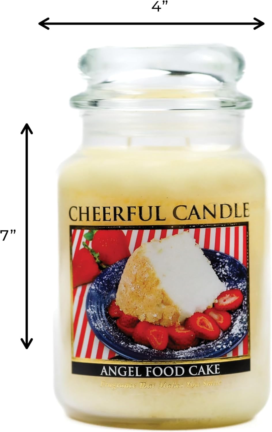 Cheerful Giver Angel Food Cake Scented Candle Jar 24oz Large White 135 Hour Burn Time - Image 5