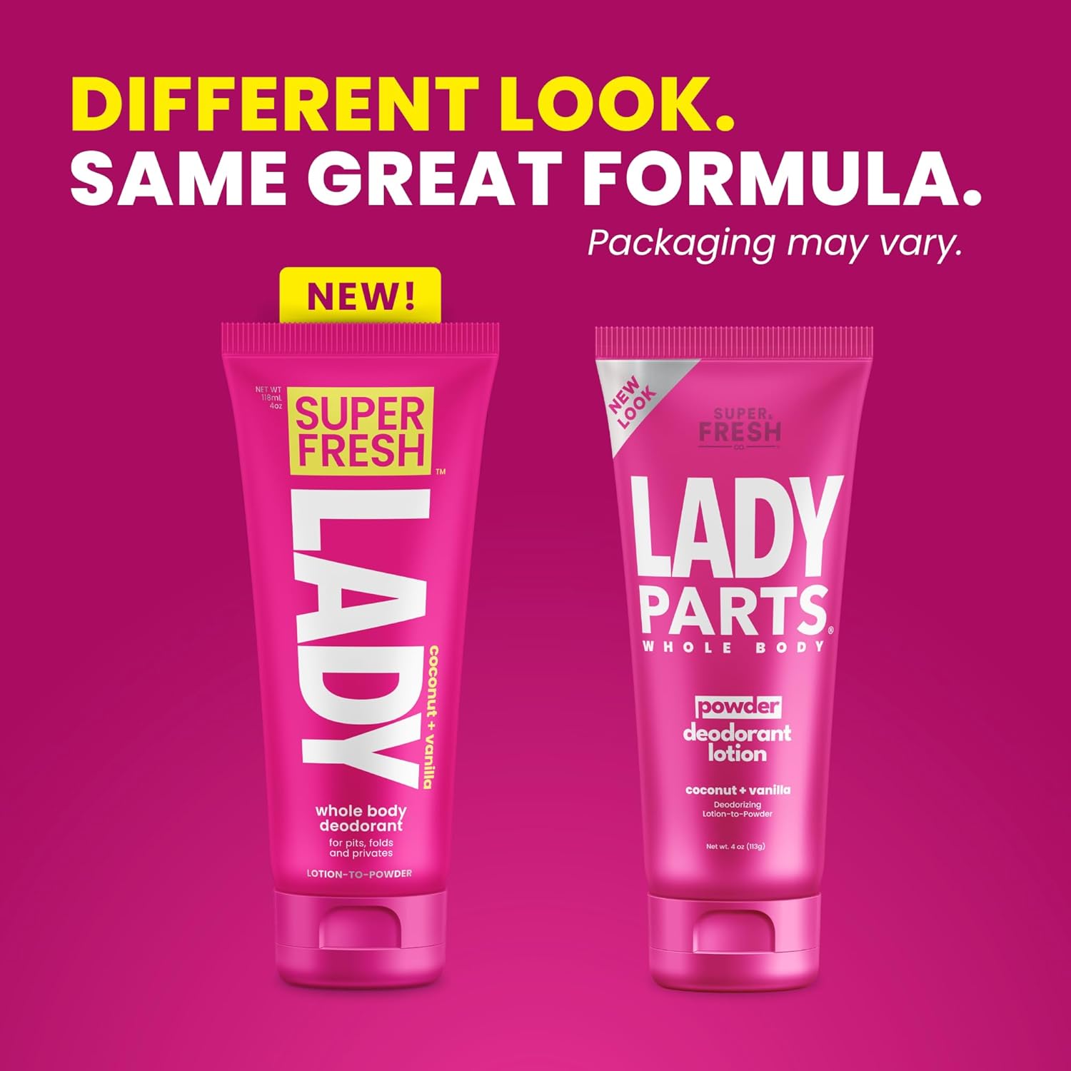 Lady Parts Whole Body Deodorant Lotion For Women | POWDER LOTION for Privates & Body to Stop Odor & Friction | Aluminum Free | CocoVanilla Scent | 4oz - Image 2