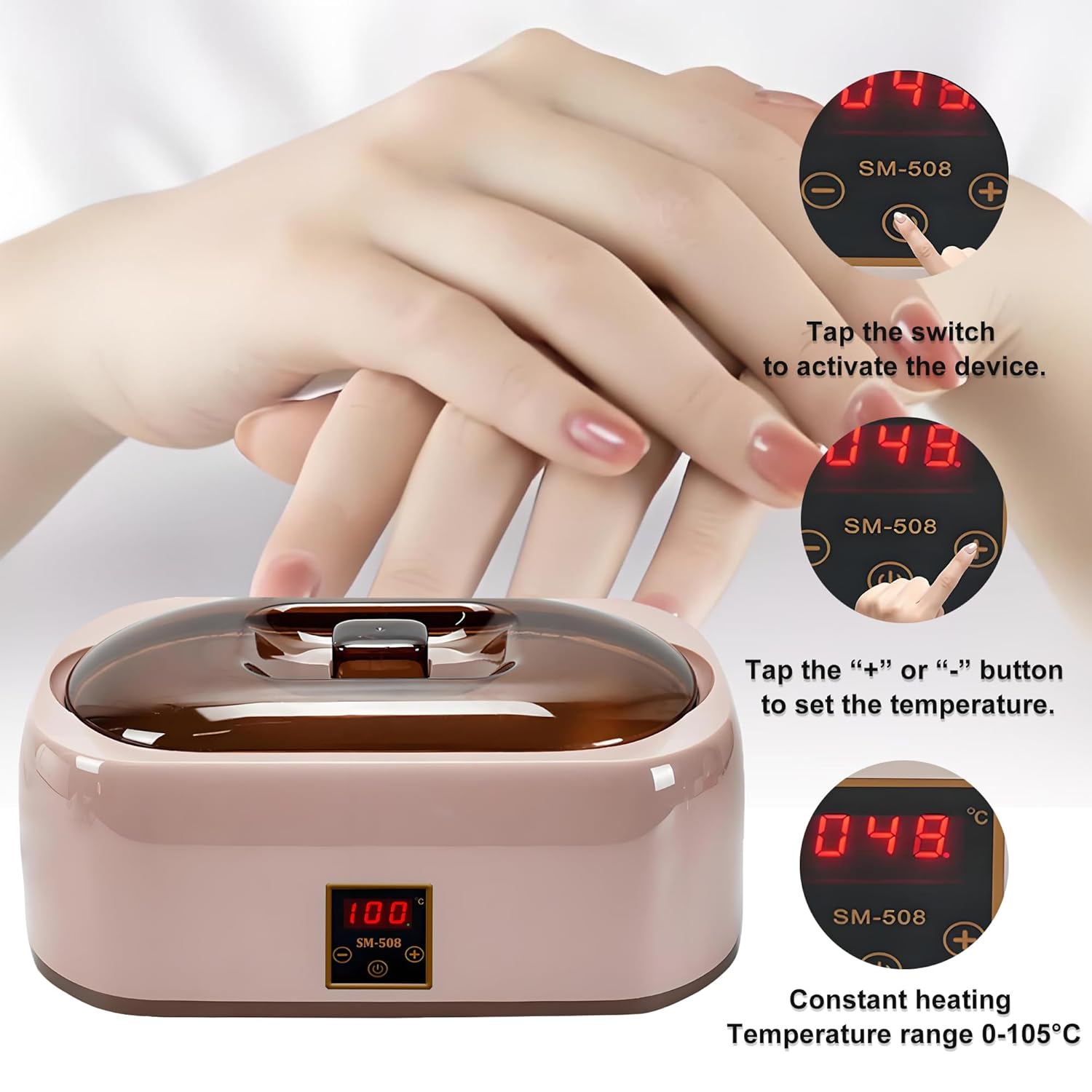 Large Capacity 4000mL Paraffin Wax Warmer Machine for Hands and Feet with Adjustable Temperature Control - Image 5