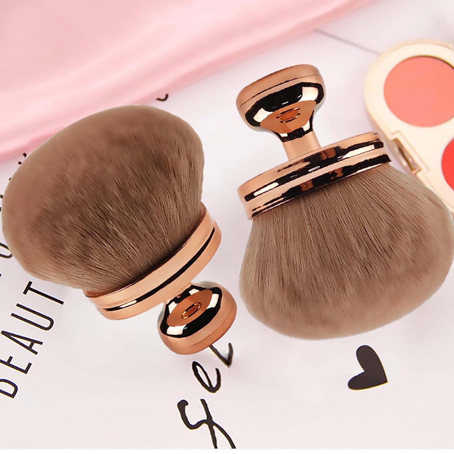 Extra Large 74mm Wide-Head Kabuki Body Makeup Brush for Flawless Self Tanner Application with Drawstring Bag - Image 7