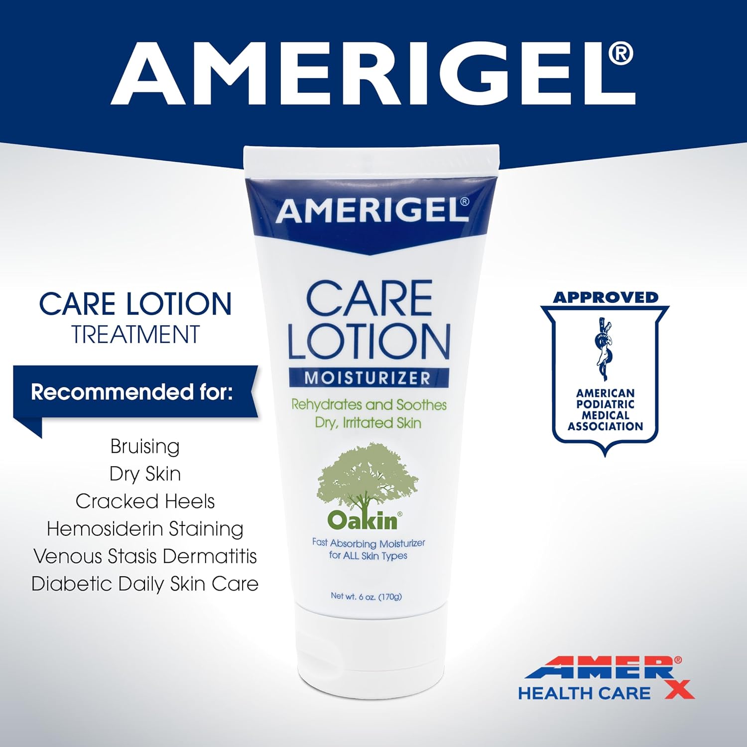 AMERIGEL Care Lotion 6 oz Hypoallergenic Moisturizer for Diabetic and Dry Skin - Image 3