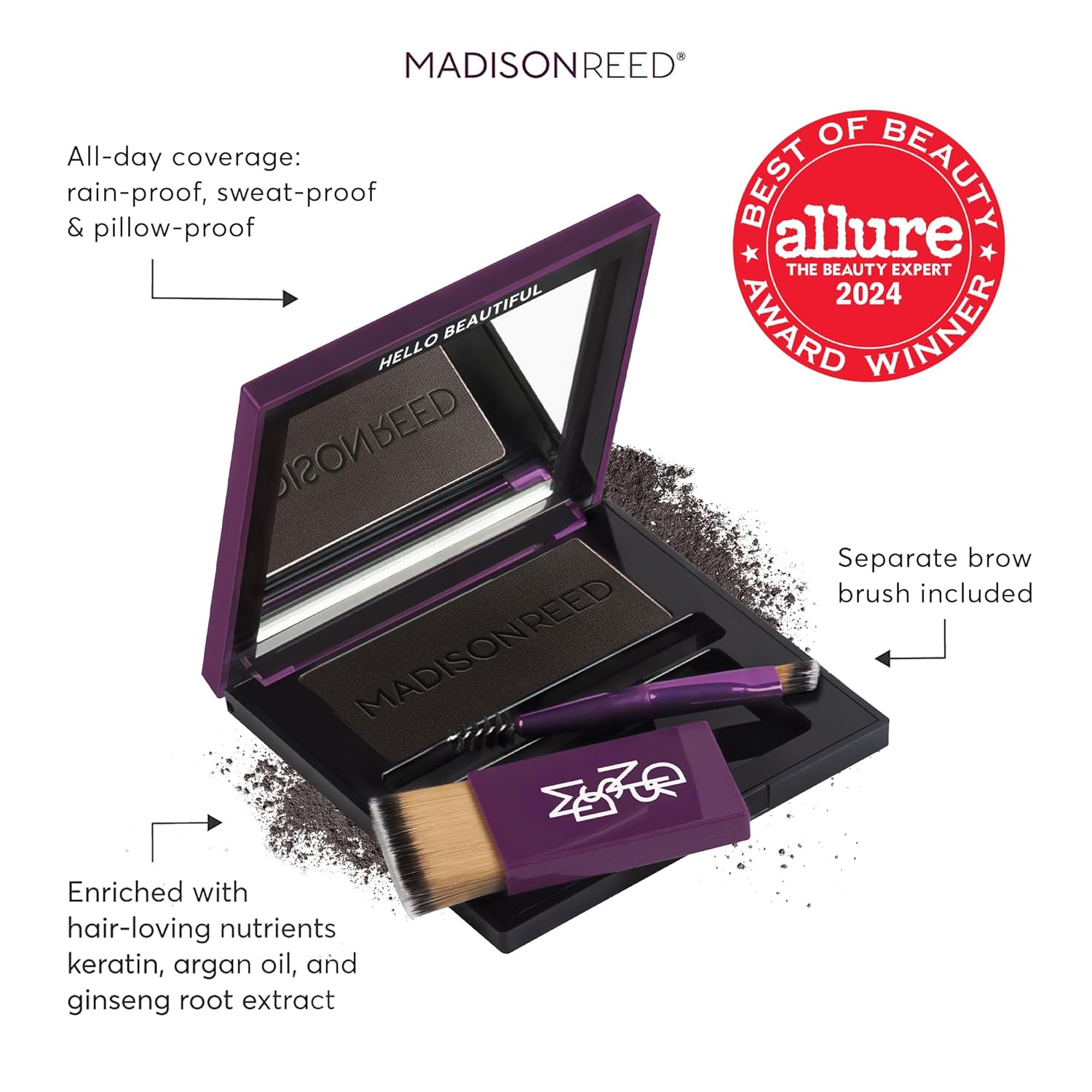 Madison Reed Root Touch Up and Brow Filler Legno Black 0.13 oz Gray Coverage - Image 2