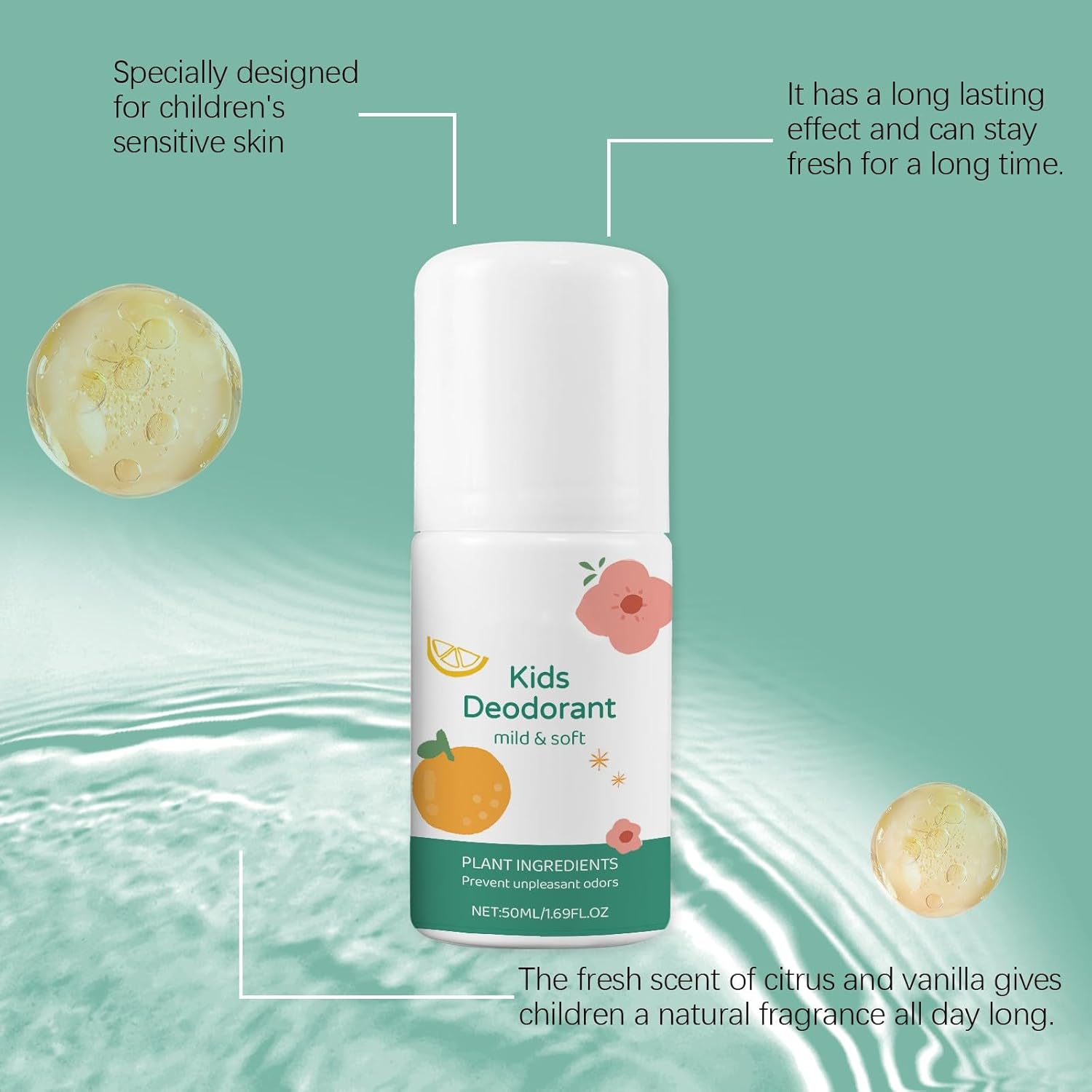 Gentle Hypoallergenic Natural Deodorant for Kids, Prevents Odors Whole Body Use - Image 8