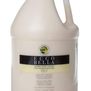 Ecco Bella Vanilla Body Lotion - Plant-Based Vegan Formula - Clean and All Natural Body Lotion for Women & Men - Cruelty Free Vanilla Fragrance Body Moisturizer - Organic Body Cream - 1 Gallon