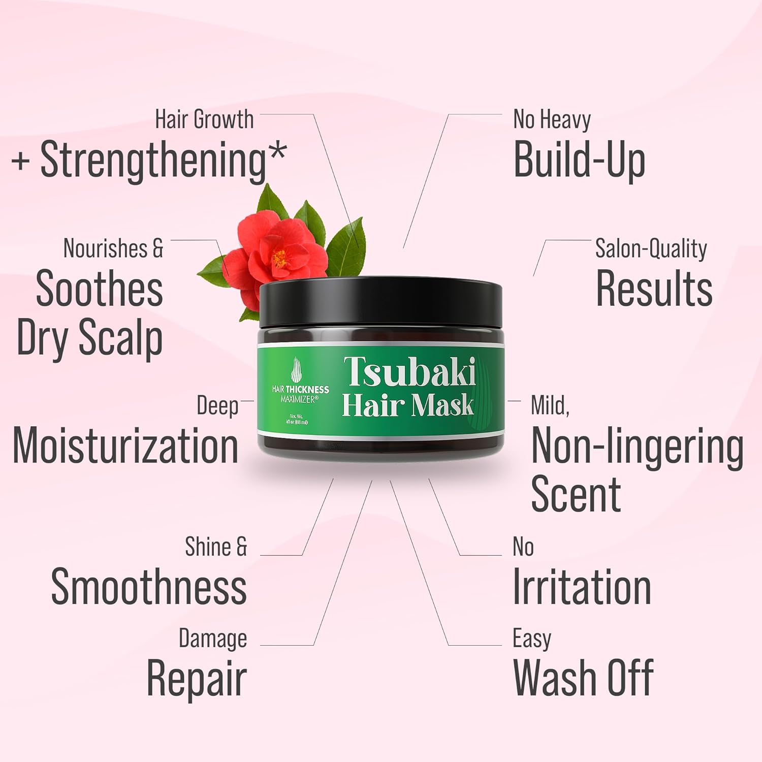 Tsubaki Japanese Camellia Oil Hair Mask 200ml for Intense Moisturizing and Repair - Image 2