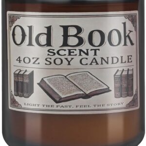Old Book Candle, Book Lovers Gifts Ideas for Readers, Reading Accessories, Bookish Present, Birthday Gifts for Women, Bookworm, Librarian, Men
