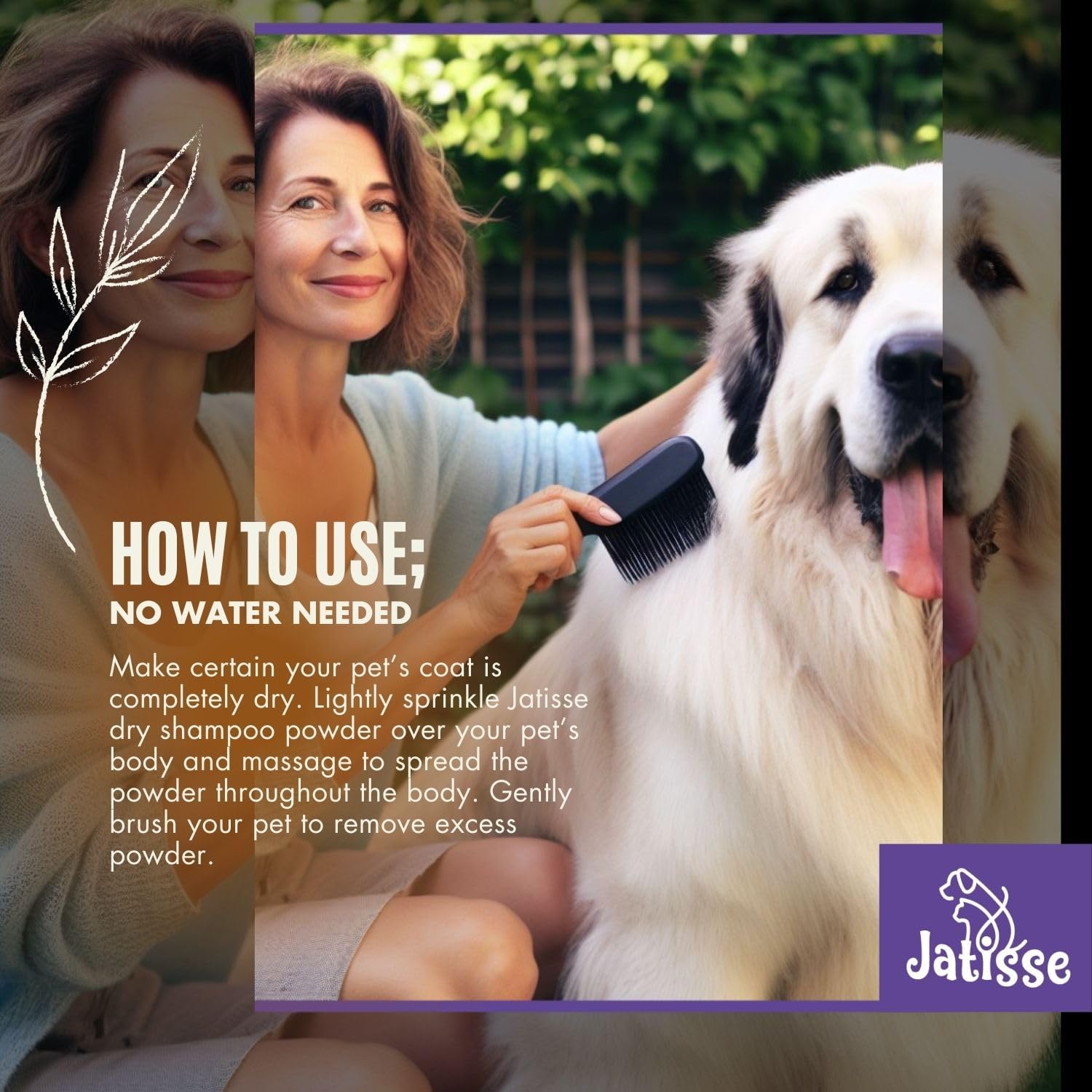 Lavender Rosemary 5.29 oz Powder Dry Shampoo for Dogs Waterless Odor Eliminator - Image 4
