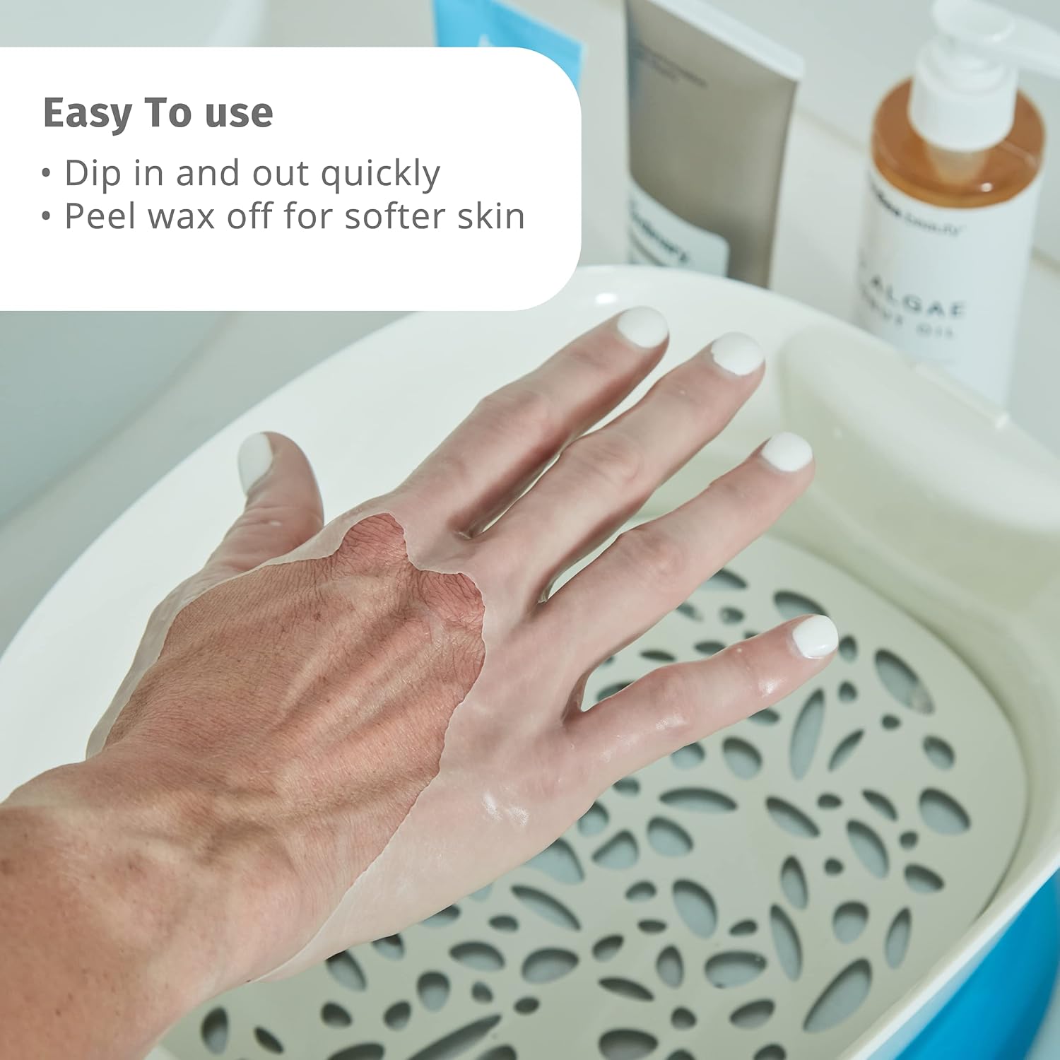 Homedics Paraffin Wax Machine for Hands - Hypoallergenic Hot Wax Hand Therapy Machine to Soothe and Moisturize Hands - Includes 3 Pounds of Wax and 20 Hand Liners - Image 6