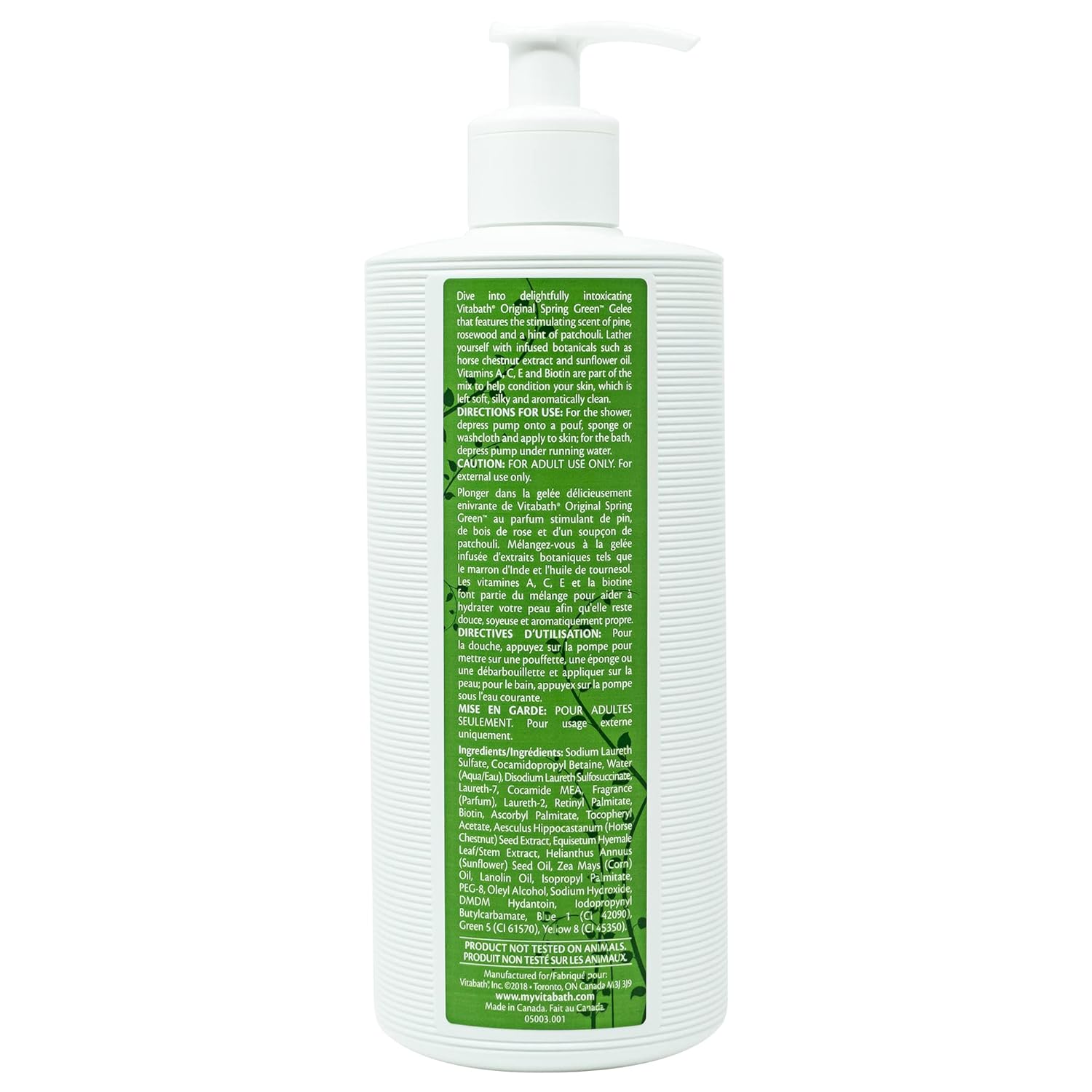 Vitabath Original Spring Green Moisturizing Bath & Shower Gel Wash Intoxicating Botanical Skin Rejuvenation, Hydrating Dry Skincare, Body Cleanser & Foaming Gelee - 21 oz - Image 9